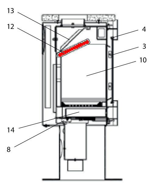 Wodtke K 120A deflettore di tiraggio in basso