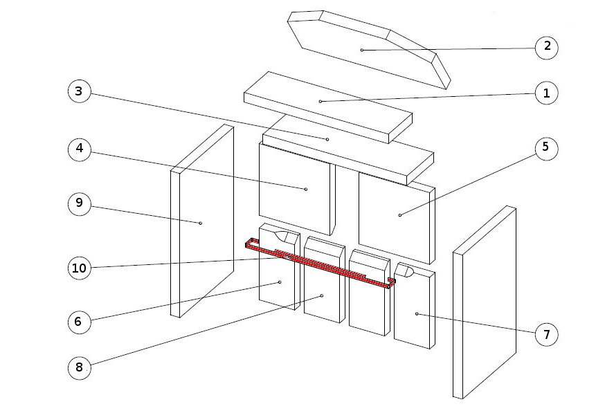 Wamsler Typ 11181 Rückwandstein Halterung Halteklammer