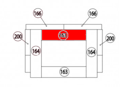 Haas+Sohn Vitorre 275.15 Bodenstein hinten Feuerraumstein