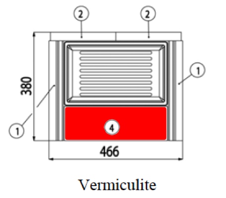 Haas+Sohn Vestre 268.17 pierre de la chambre de combustion à l’avant