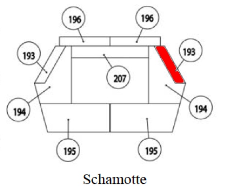 Haas+Sohn Orsted 266.17 Seitenstein rechts Feuerraumstein