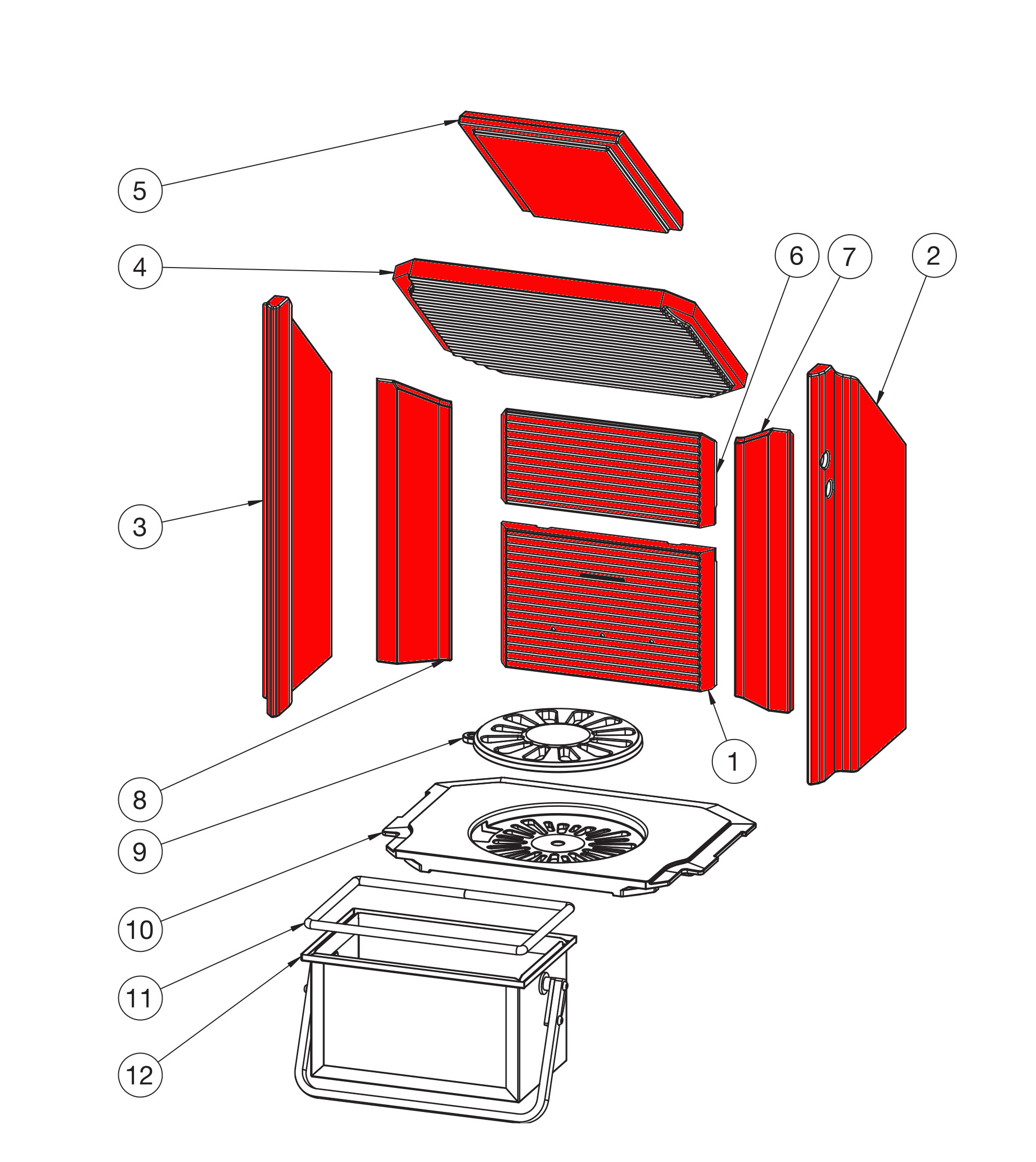 Heta Scan-Line 900 rivestimento focolare A