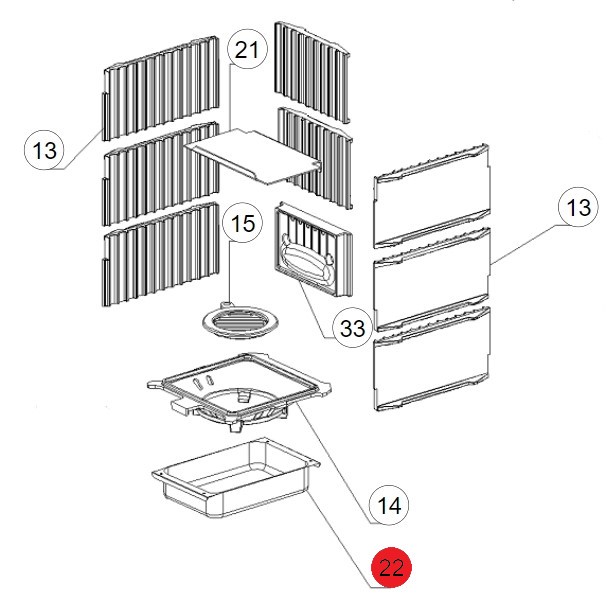 La Nordica Gemma Forno Aschekasten A Aschebox