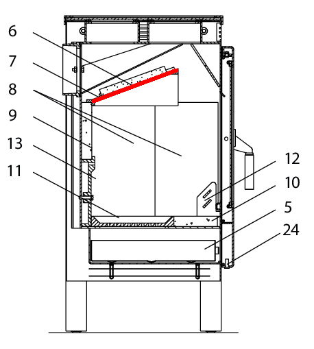 Wodtke H 01 supporto deflettore di tiraggio