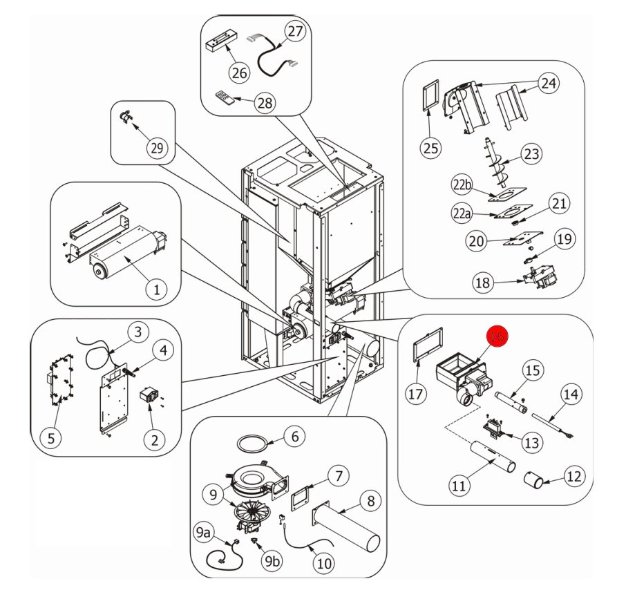 MCZ EGO-Air 1.0 cassetto bruciatore