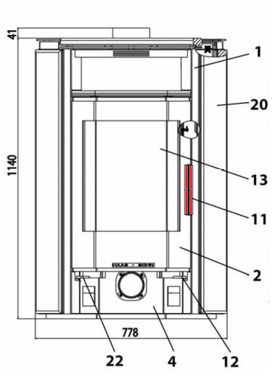 Haas-Sohn Kuopio 265.17 impugnatura sportello