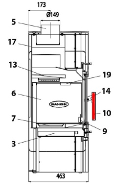 Haas-Sohn Cers 469.17 impugnatura sportello