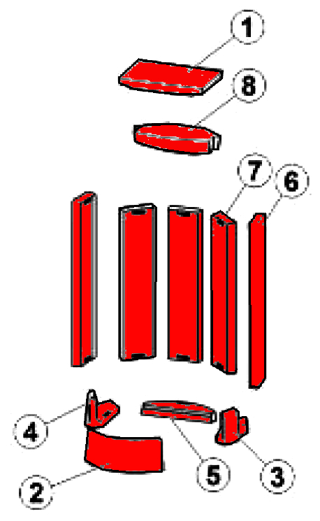 Austroflamm Stila Feuerraumauskleidung Brennraumsteine