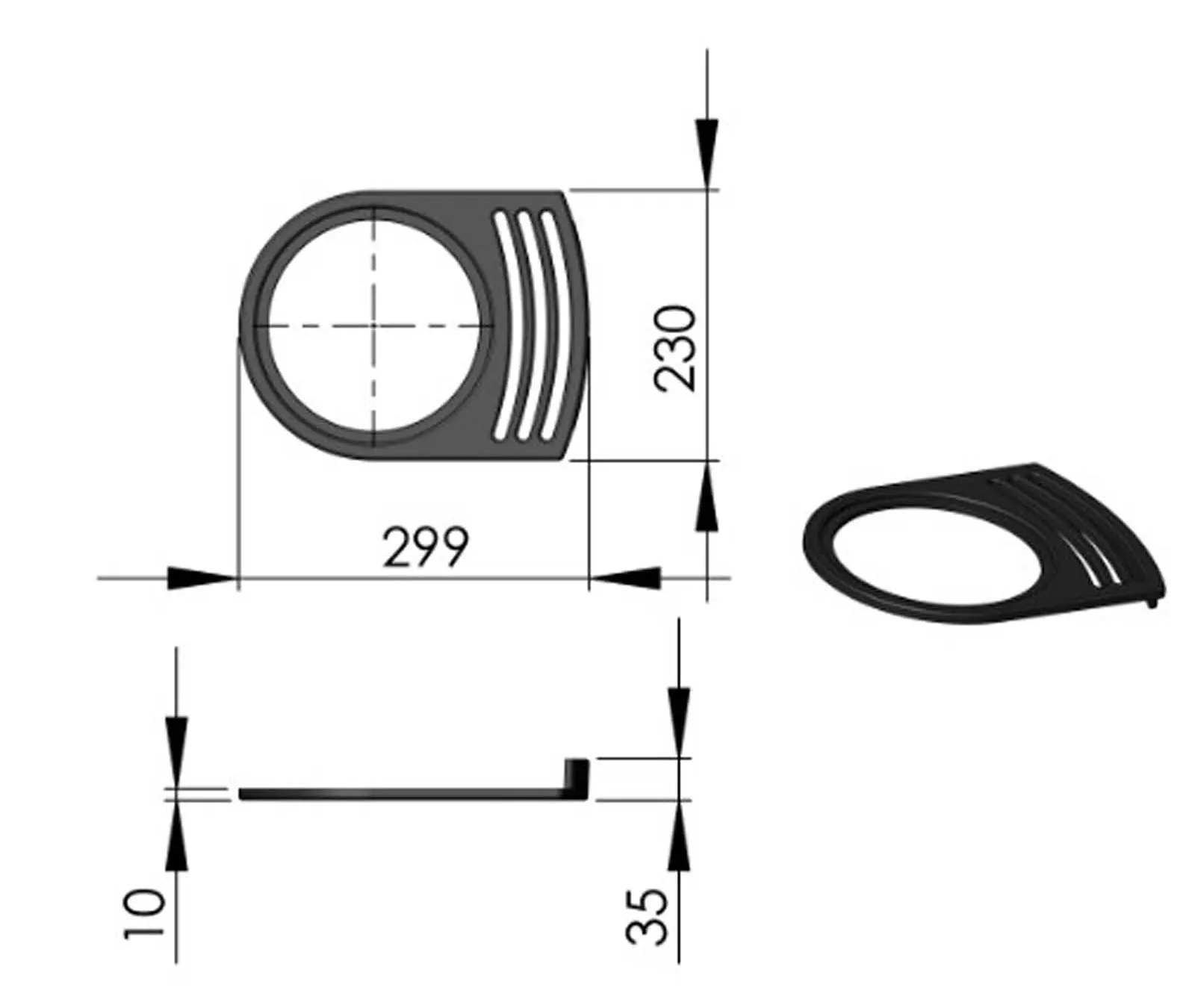 Termatech TT21RHT griglia superiore ghisa