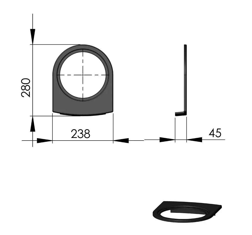 Termatech TT80 griglia superiore ghisa