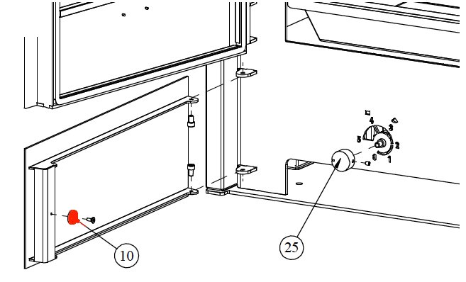 Fireplace Perondi chiusura sportello vano legna