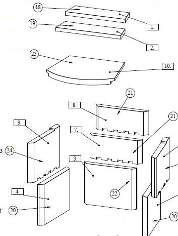 Fireplace Delos Rondo Ker Feuerraumauskleidung Brennraumauskleidung