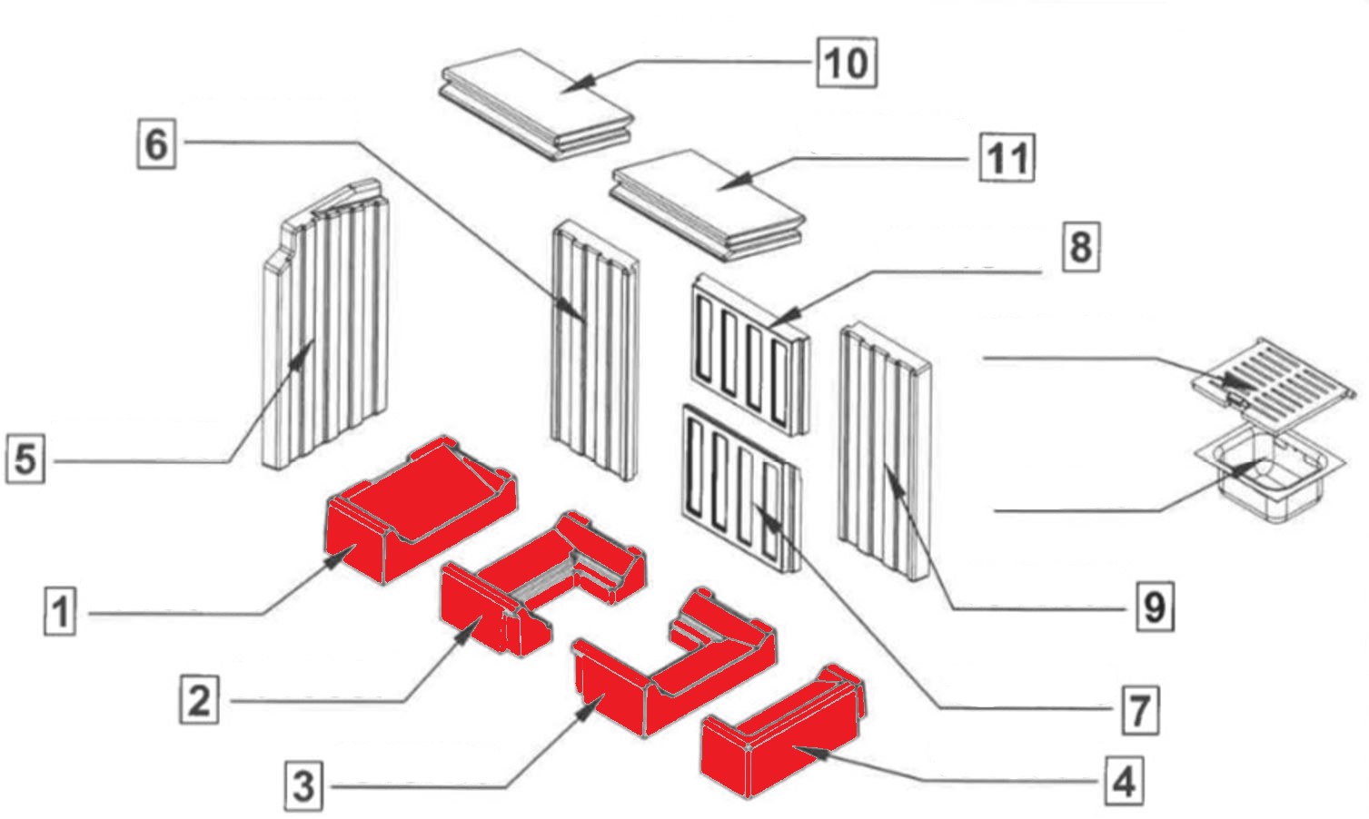 Spartherm Varia 2R-80h pietra per fondo set