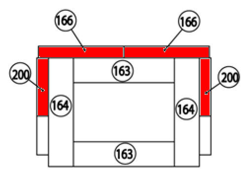 Haas-Sohn Viterbo 3 275.17 pietra laterale set