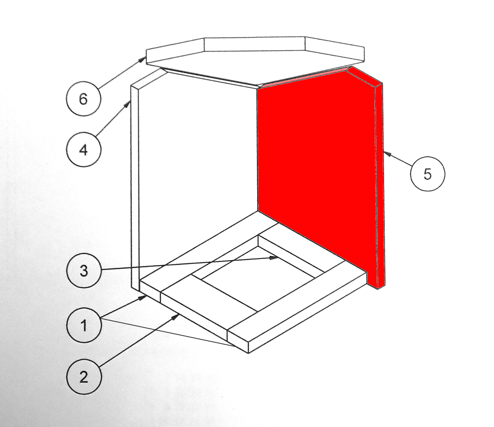 Attika Quadro Seitenstein rechts Feuerraumstein