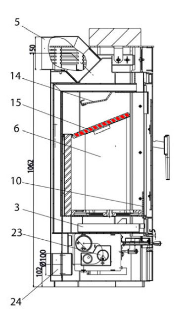 Haas+Sohn Kerpen 232.17 Déflecteur en bas pierre déflecteur de fumée