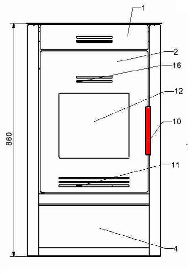 Haas-Sohn Pico 286.12 impugnatura sportello