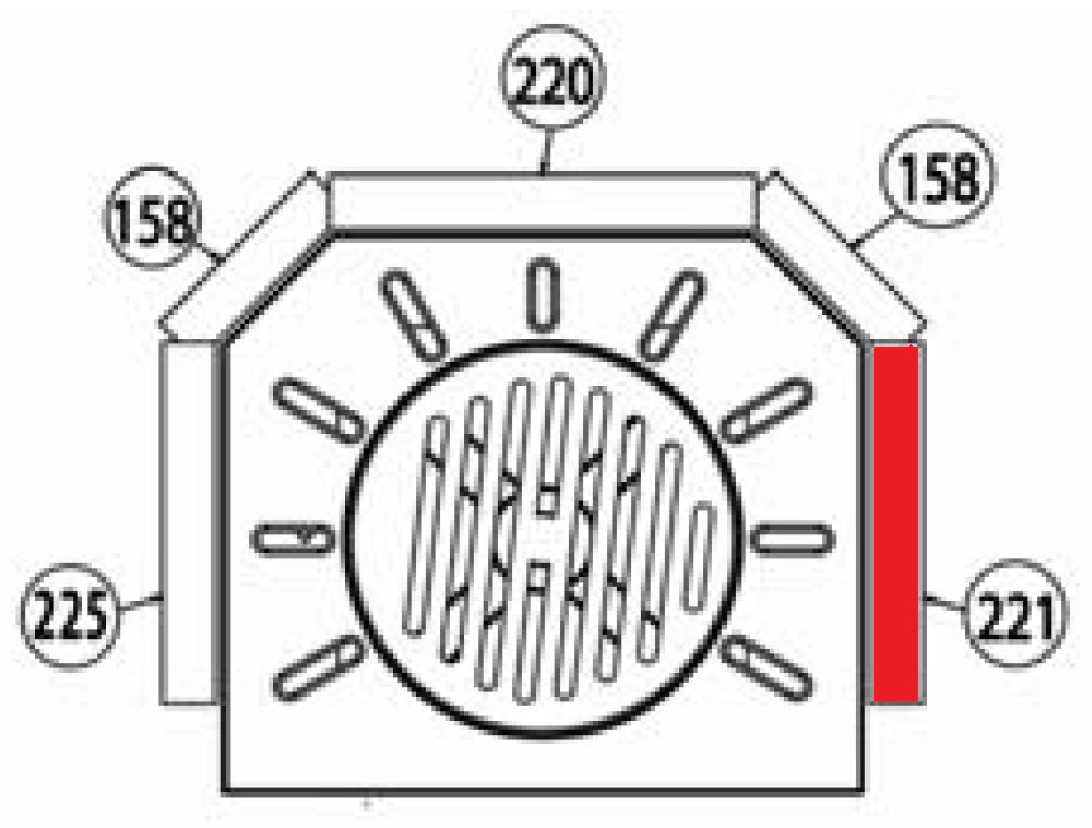 Haas+Sohn Xi 325.15 Seitenstein rechts vorne Schamottestein