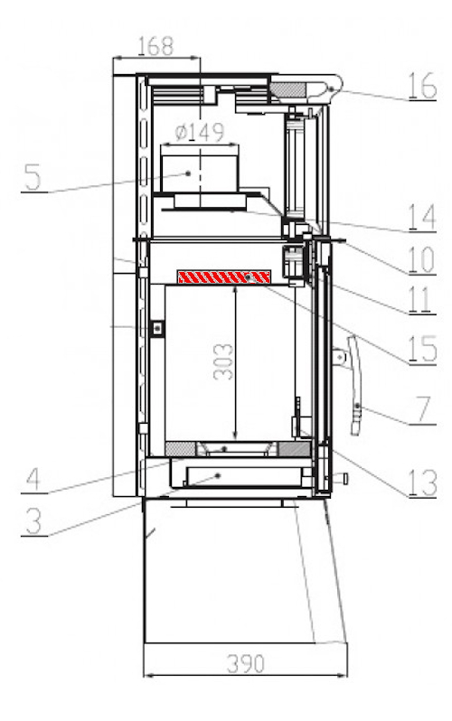 Haas-Sohn Treviso 320.15 deflettore di tiraggio