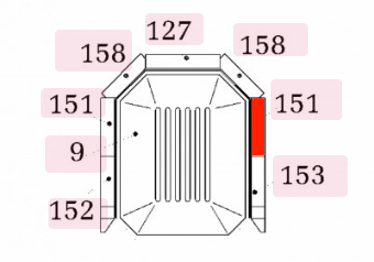 Haas+Sohn Hamar 251.15 Seitenstein rechts hinten Feuerraumstein