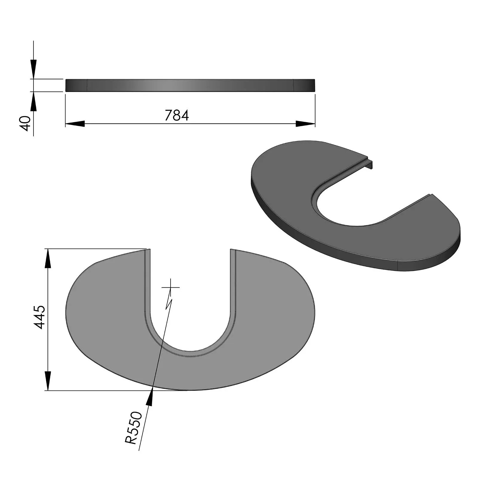 Termatech TT55RHT piastra di copertura ghisa