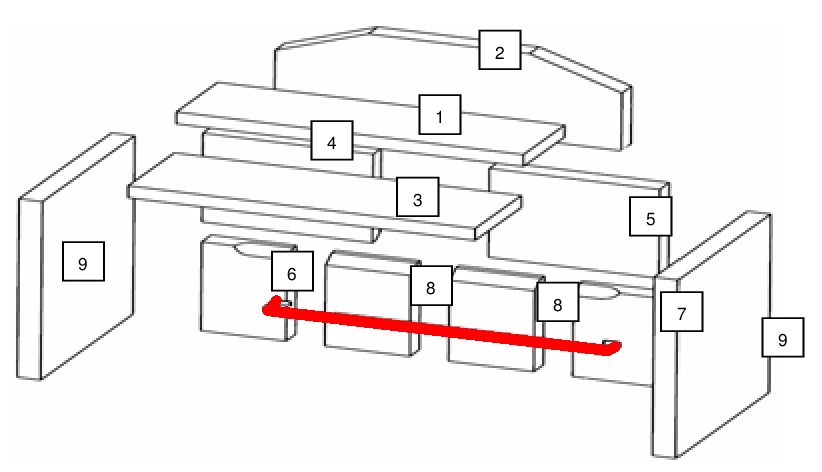 Wamsler Myra Rückwandstein Halterung