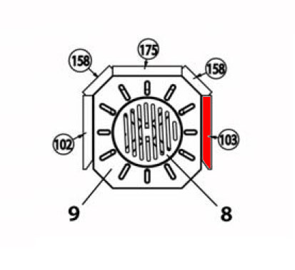 Haas+Sohn Falun 205.15 Seitenstein rechts vorne Feuerraumstein