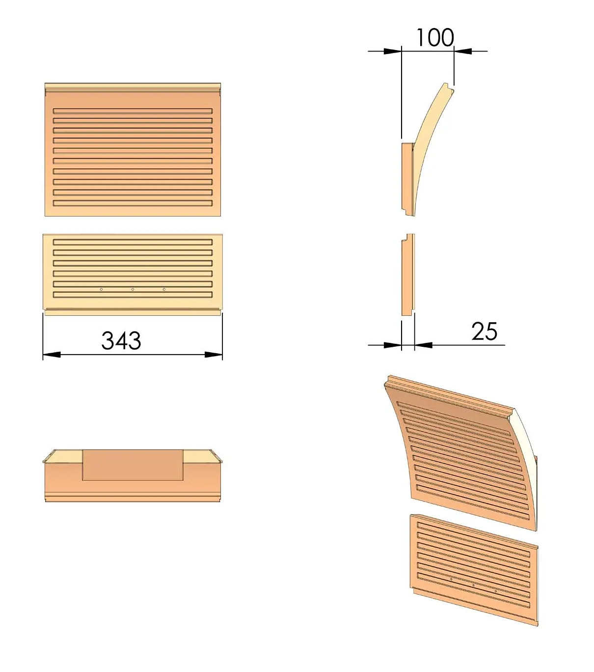 Termatech TT23RG pietra posteriore set