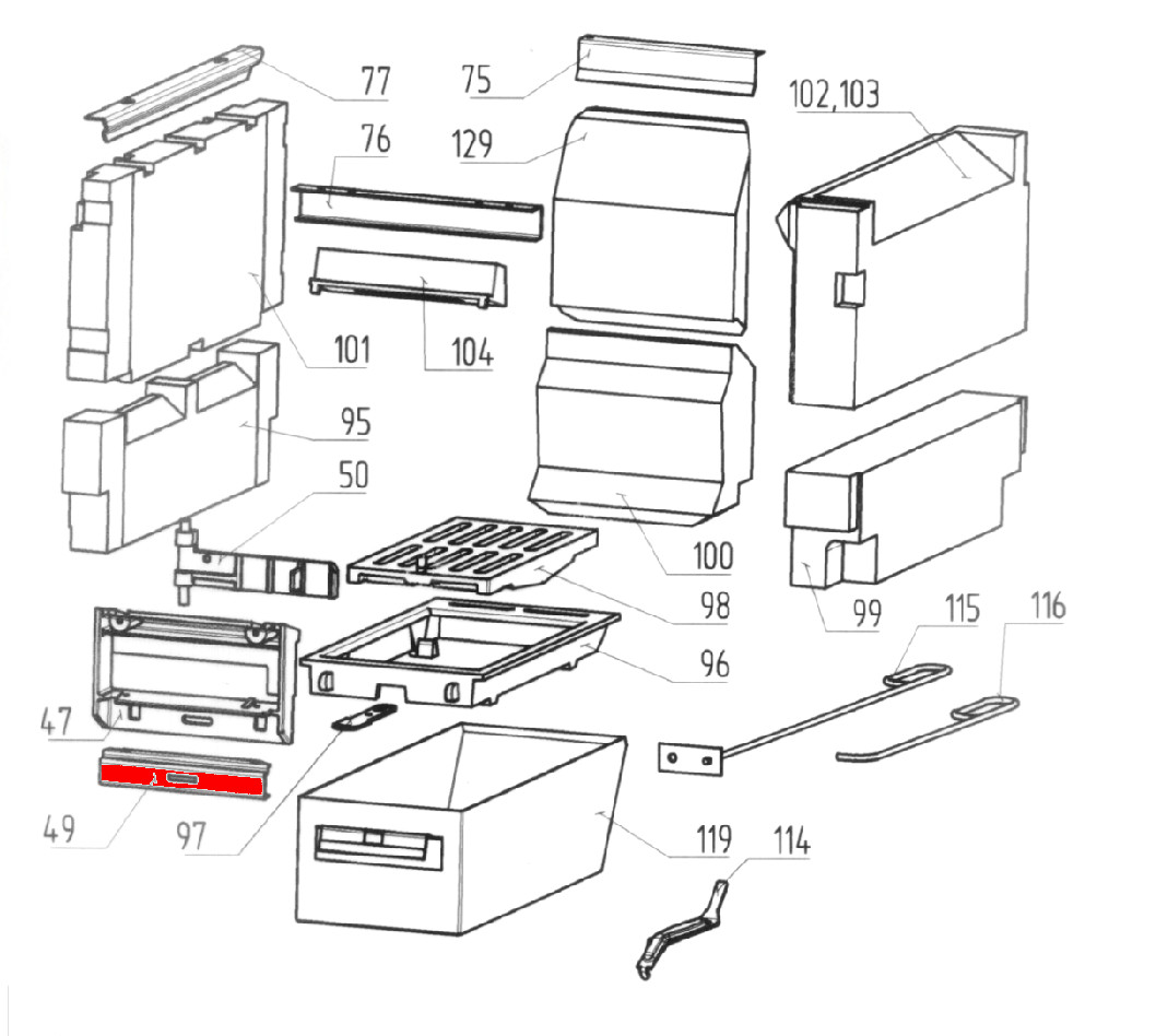 Wamsler K128 binario guida asta scuoticenere