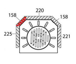 Haas+Sohn Nordal 249.17 Seitenstein links hinten Feuerraumstein