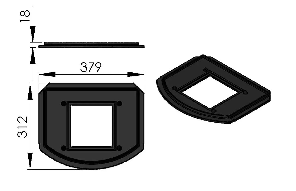 Termatech TT23RGS fondo per focolare