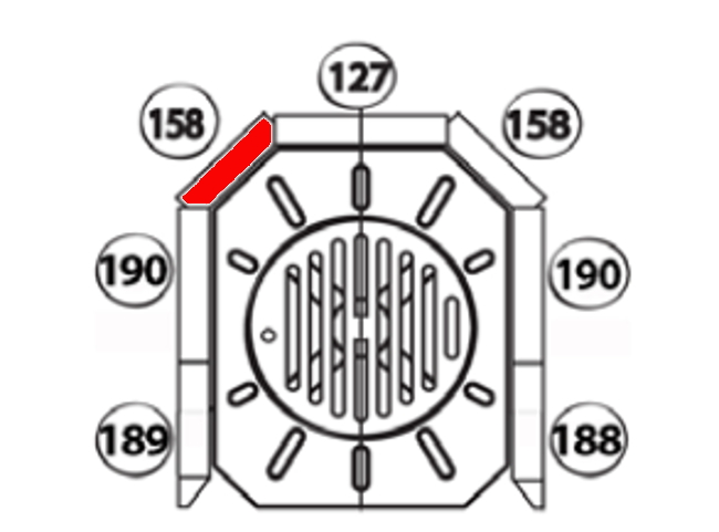 Haas+Sohn Nordland 215.15 Rückwandstein links Feuerraumstein