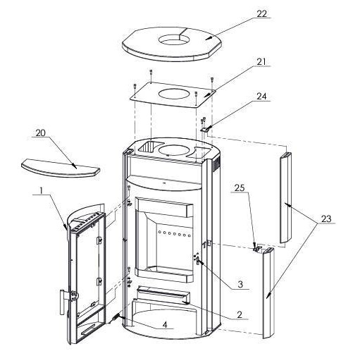 Fireplace Prag supporto piastra di copertura