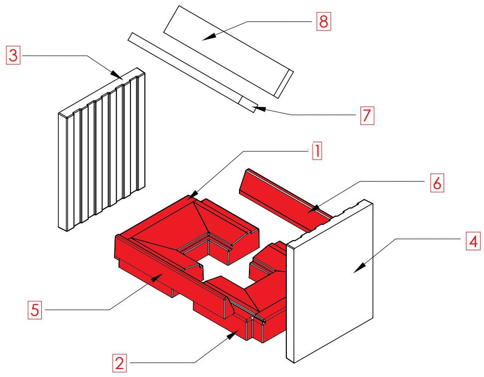 Spartherm Mini S-FDh-57 pietra per fondo set