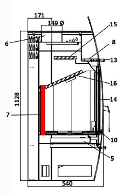 Haas+Sohn Argentum 210.15 Rückwandstein Feuerraumstein