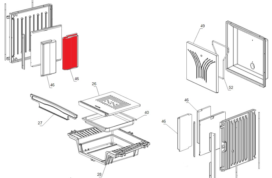 La Nordica Focolare 70 Piano Evo Crystal pietra laterale a sinistra posteriore