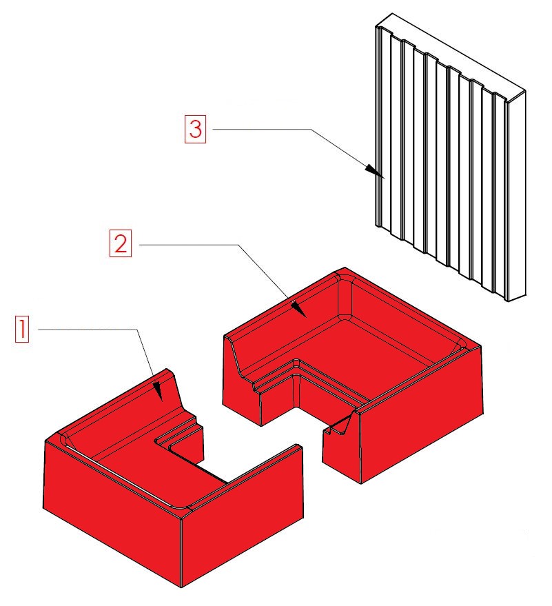 Spartherm Arte U-70h pietra per fondo set A