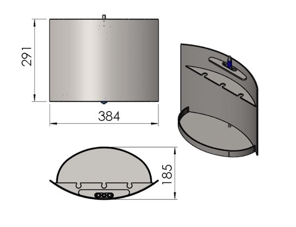 Termatech TT20 sportello vano per legna grigio