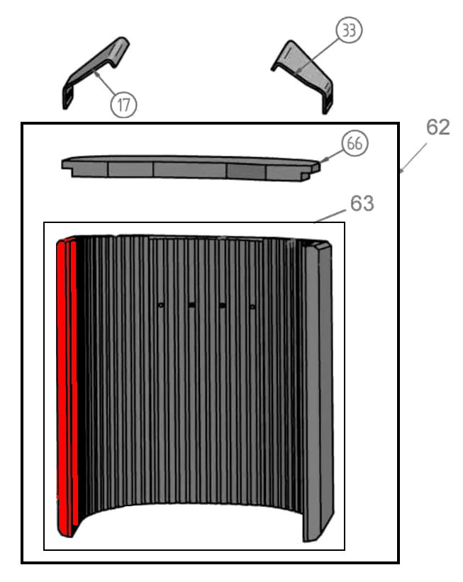 Oranier Polar NEO 8 RLU Seitenstein links vorne Ersatzstein