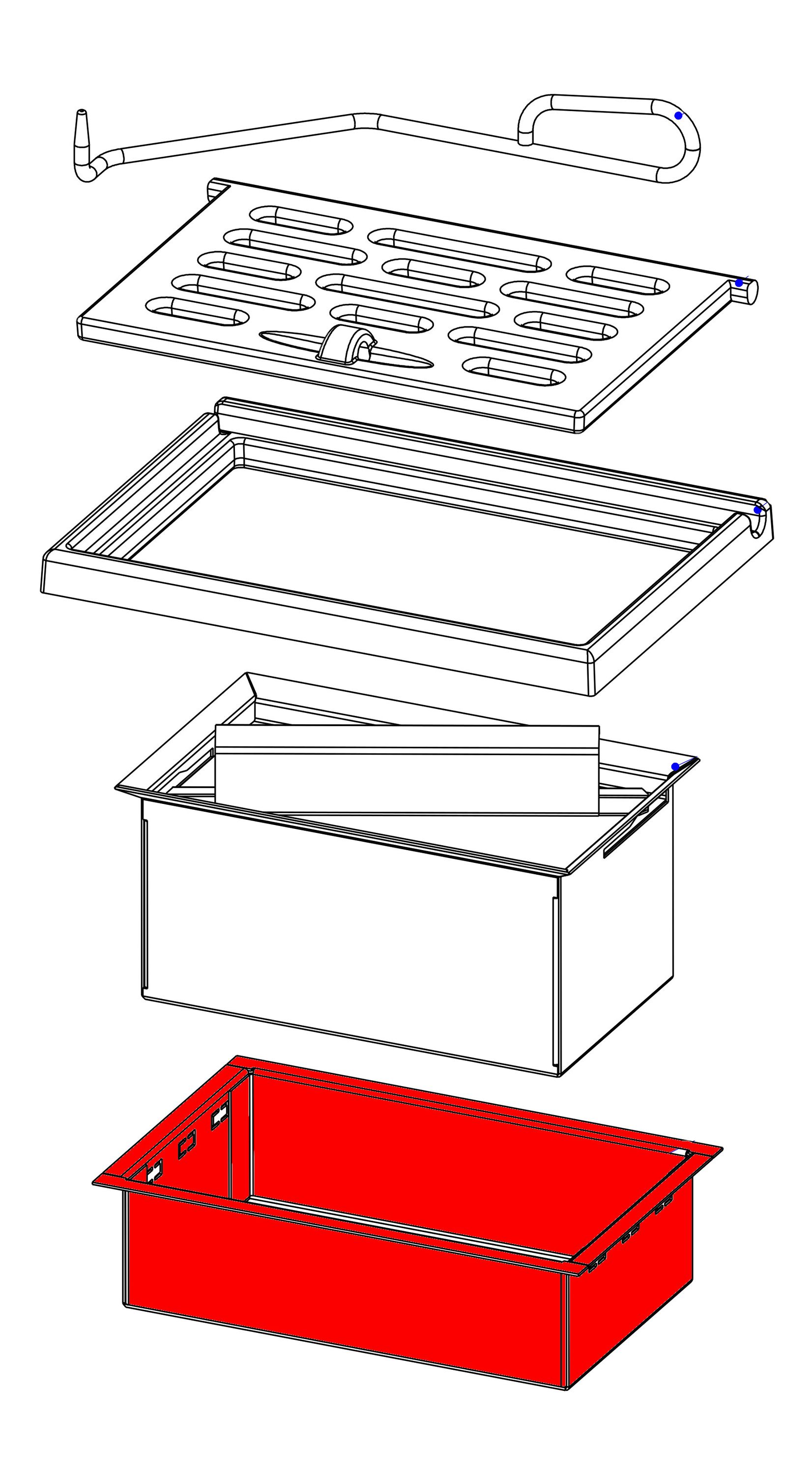 Romotop Heat R tasca d'aria cassetto raccogli cenere