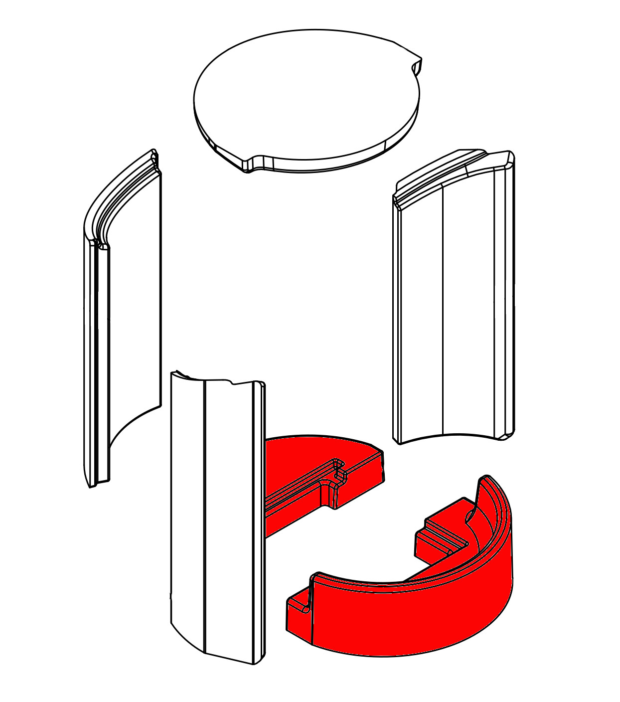 Spartherm Passo XS pietra per fondo set B