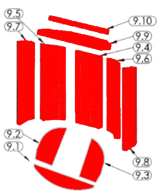 Oranier Polar 6 Eck Feuerraumauskleidung C Brennraumauskleidung