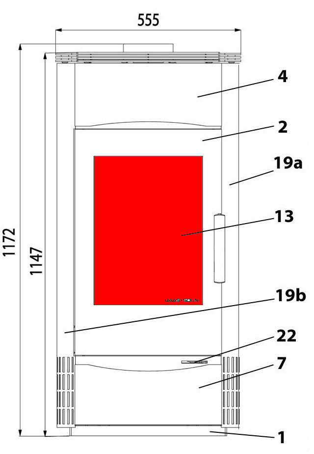 Haas+Sohn I 3020 vitre de la porte