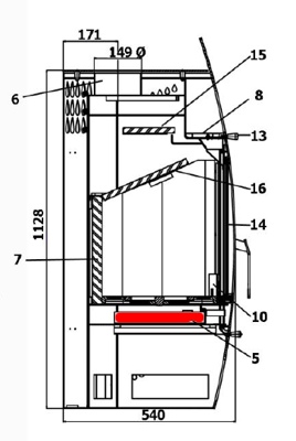 Haas-Sohn Argentum 210.15 cassetto raccogli cenere