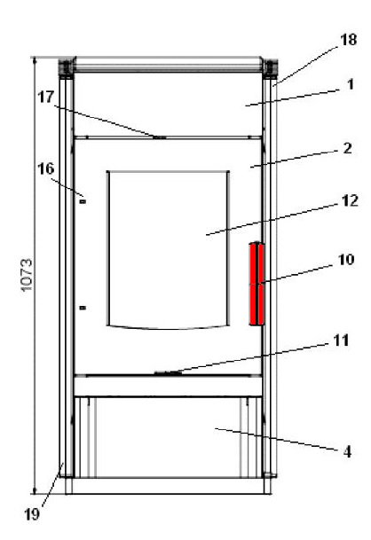 Haas-Sohn Molde 305.15 impugnatura sportello