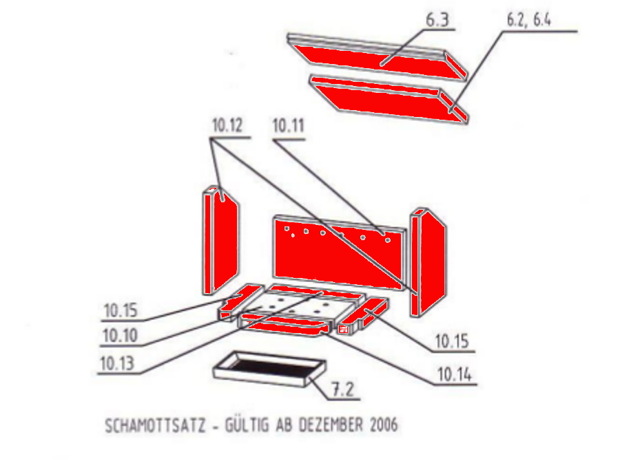 Oranier Fjord 6 rivestimento focolare C