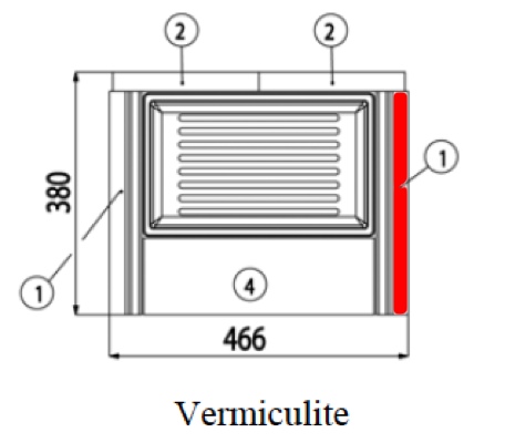 Haas+Sohn Vestre 268.17 Seitenstein rechts Feuerraumstein