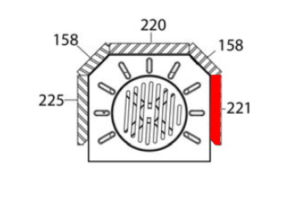 Haas+Sohn Nyland 248.17 Seitenstein rechts vorne Feuerraumstein