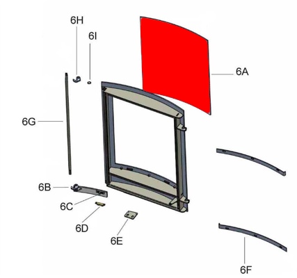 Oranier Hera D Sichtscheibe B Glasscheibe