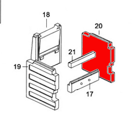 Haas+Sohn HSZ 40.2 Seitenstein rechts Schamottestein